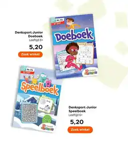 The Read Shop Denksport Junior Speelboek Leeftijd 6+ aanbieding