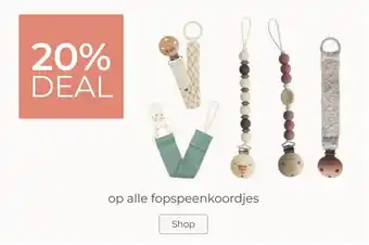 Prenatal 20% DEAL op alle fopspeenkoordjes aanbieding