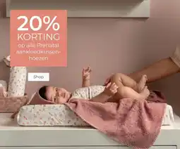 Prenatal 20% KORTING op alle Prénatal aankleedkussen- hoezen aanbieding