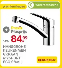 Praxis HANSGROHE KEUKENMEN GKRAAN MYSPORT ECO SMALL aanbieding