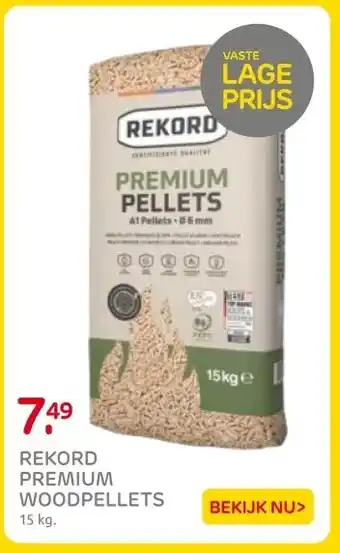 Praxis REKORD PREMIUM WOODPELLETS aanbieding