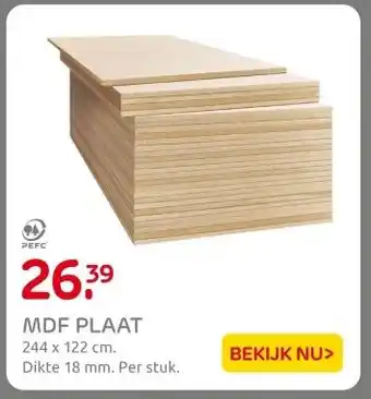 Praxis MDF PLAAT aanbieding