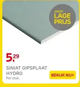 Praxis SINIAT GIPSPLAAT HYDRO aanbieding