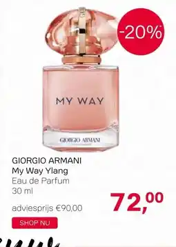 Pour Vous GIORGIO ARMANI My Way Ylang Eau de Parfum 30 ml aanbieding