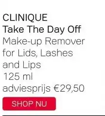 Pour Vous CLINIQUE Take The Day Off Make-up Remover for Lids, Lashes aanbieding