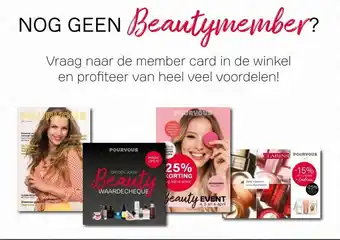 Pour Vous NOG GEEN Beautymember? aanbieding