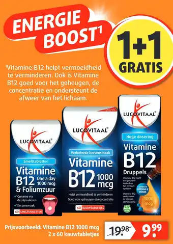 Lucovitaal Vitamine B12 1000 mcq aanbieding