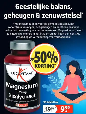 Lucovitaal Magnesium 375 mg Bisglycinaat aanbieding