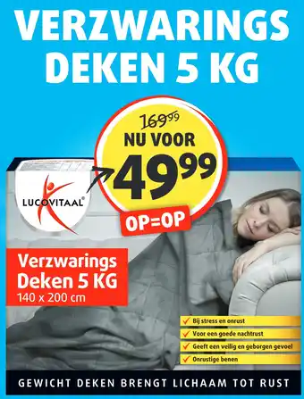 Lucovitaal VERZWARINGS DEKEN 5 KG aanbieding