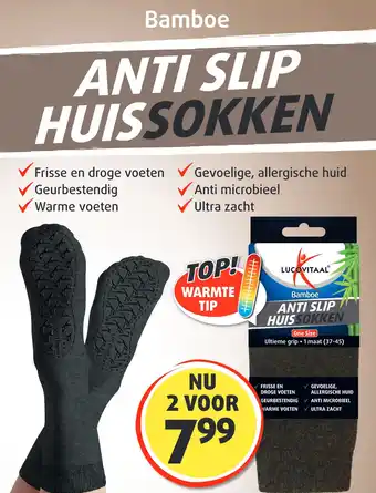 Lucovitaal ANTI SLIP HUISSOKKEN aanbieding