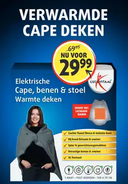 Lucovitaal VERWARMDE CAPE DEKEN aanbieding