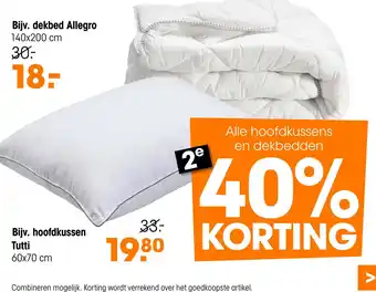 Kwantum Alle hoofdkussens en dekbedden aanbieding