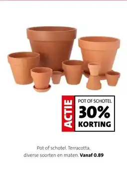 Intratuin Pot of schotel. Terracotta, diverse soorten en maten. aanbieding