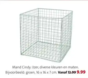 Intratuin Mand Cindy. IJzer, diverse kleuren en maten. aanbieding