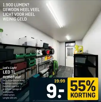 Hubo Led's Light LED TL armatuur aanbieding