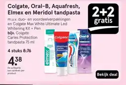 Etos Colgate, Oral-B, Aquafresh, Elmex en Meridol tandpasta aanbieding