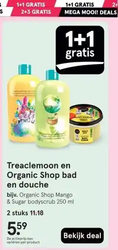 Etos Treaclemoon en Organic Shop bad en douche aanbieding