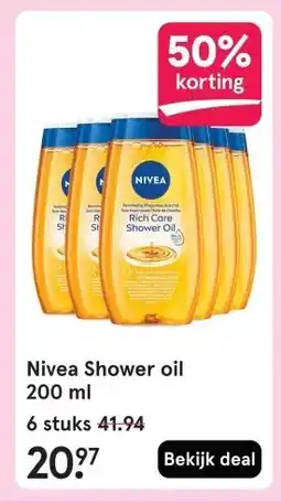 Etos Nivea Shower oil aanbieding