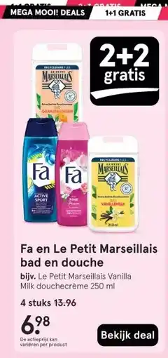 Etos Fa en Le Petit Marseillaisbad en douche aanbieding