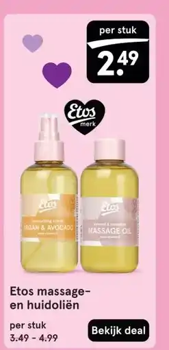 Etos Etos massage-en huidoliën aanbieding