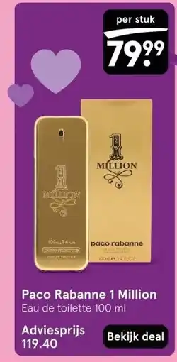 Etos Paco Rabanne 1 Million aanbieding