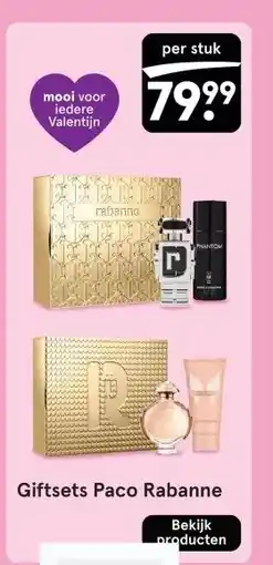 Etos Giftsets Paco Rabanne aanbieding