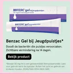 Etos Benzac Gel bij Jeugdpuistjes* aanbieding