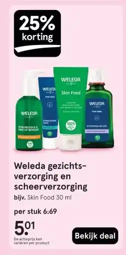 Etos Weleda gezichts- verzorging en scheerverzorging aanbieding