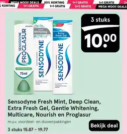 Etos Sensodyne Fresh Mint, Deep Clean, Extra Fresh Gel, Gentle Whitening, Multicare, Nourish en Proglasur aanbieding