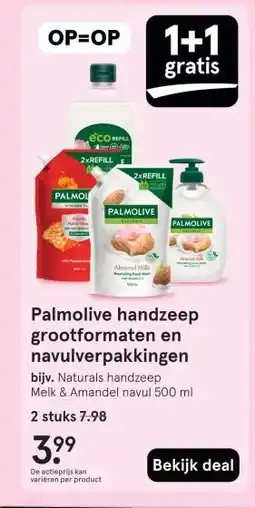 Etos Palmolive handzeep grootformaten en navulverpakkingen aanbieding