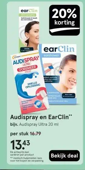 Etos Audispray en EarClin aanbieding