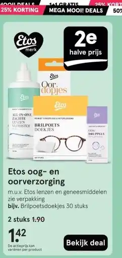 Etos Etos oog- en oorverzorging aanbieding