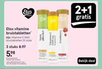 Etos Etos vitamine bruistabletten aanbieding