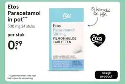 Etos Etos Paracetamol in pot*** aanbieding