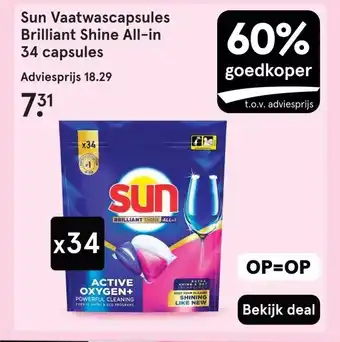 Etos Sun Vaatwascapsules Brilliant Shine All-in aanbieding