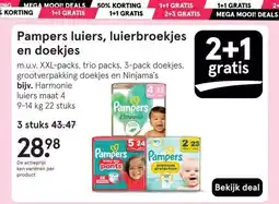 Etos Pampers luiers, luierbroekjes en doekjes aanbieding