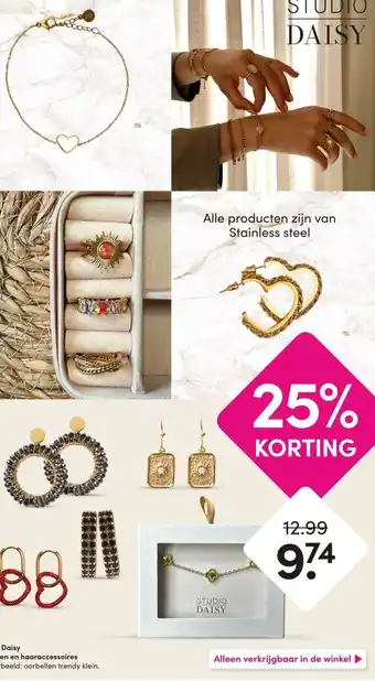 DA Studio Daisy Sieraden en haaraccessoires aanbieding