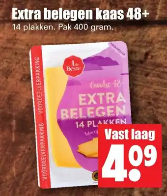 Dirk 1 de Beste Extra Belegen 48+ kaas 400g aanbieding