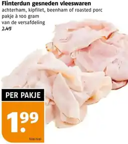 Poiesz Flinterdun gesneden vleeswaren aanbieding