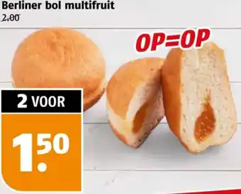 Poiesz Berliner bol multifruit aanbieding