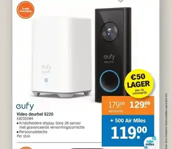 Albert Heijn cufy Video deurbel S220 E82101W4 aanbieding