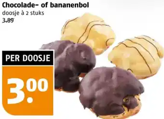 Poiesz Chocolade of bananenbol aanbieding