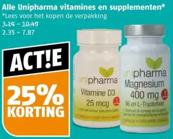 Poiesz Alle Unipharma vitamines en supplementen aanbieding