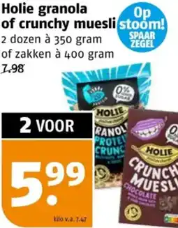 Poiesz Holie granola of crunchy muesli aanbieding