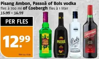 Poiesz Pisang Ambon, Passoã of Bols vodka of Coebergh aanbieding