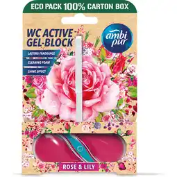 Jumbo Ambi pur WC Active Gel-Block Rose & Lily 45 g aanbieding