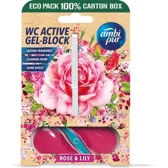 Jumbo Ambi pur WC Active Gel-Block Rose & Lily 45 g aanbieding