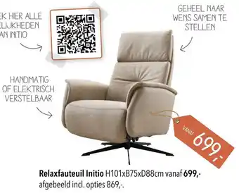 Pronto wonen Relaxfauteuil Initio aanbieding