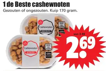 Dirk 1 de Beste Cashewnoten 170g aanbieding