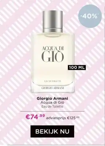 ICI Paris XL Giorgio Armani Acqua di Giò Eau de Toilette aanbieding